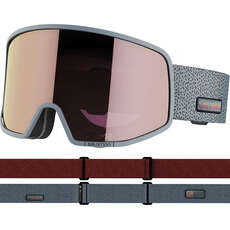 Salomon Lo Fi Sigma Ski- / Snowboardbrille - Grau / Low Light Pink
