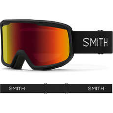 Gafas De Nieve Smith Frontier - Black / Red Solx Mirror Antiniebla