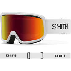 Gafas De Nieve Smith Frontier - White / Red Solx Mirror Antiniebla