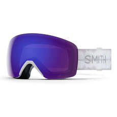 Smith Skyline Schneebrille - Shibori Dye Weiß / Chromapop Violet Mirror
