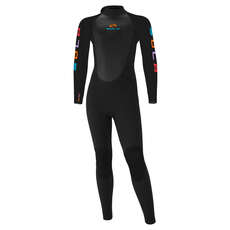 Traje De Neopreno Con Cremallera Trasera Sola Kids Fire 4/3Mm 2023 - Negro A1509