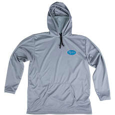 Felpa Con Cappuccio Con Barriera Solare Uv Radar Skis Con Ghetta Per Il Collo - Grigio