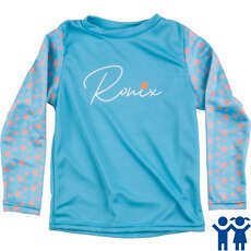 Ronix Girls UV Shade Wick Dry Long Sleeve T-Shirt - Blue/Coral