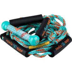 Corde De Surf Pour Enfants Ronix Avec Poignée De 8 Pouces Hide Grip Corde En Pe 4 Sections - Aqua