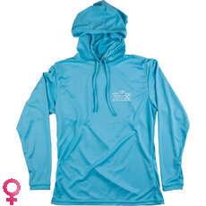Ronix Womens UV Shade Wick Dry Hoodie - Powder Blue