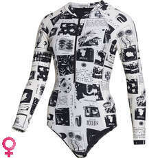 Mystic Womens Jayde Costume Da Bagno Manica Lunga Rashvest - Bianco Sporco 230160