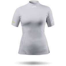 Zhik Womens Eco Spandex Rash Guard Short Sleeve - Platinum Dtp-0067