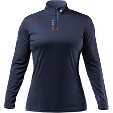 Zhik Damen Uv Active 1/4 Zip Langarm Quick Dry Uv50+ Top – Marineblau Atp-0085