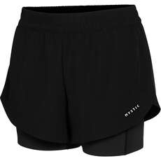 Mystic Damen Ida Quick Dry Gefütterte Sportshorts  – Schwarz 240271