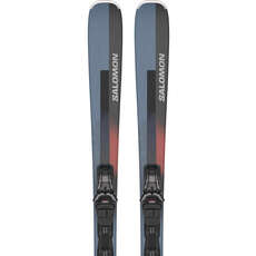 Salomon E Stance 80 Ski & M11 Bindungen – Freeride-Ski-Paket – Neon Coral