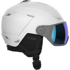 Salomon Damen Icon Lt Visor Ski-/snowboardhelm – Weiß/blau