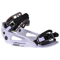 2024 Hyperlite System Lowback Chassis Wakeboard-Bindungen – Weiß