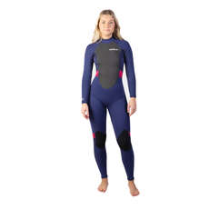 Combinaison Intégrale Gul Response 3/2 Mm Flatlock Pour Femme - Bleu Marine/paisley Re1319