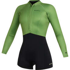 Mystic Damen Lunar 2/2Mm Front-Zip Longarm Shorty Neoprenanzug - Soft Green 240112