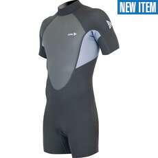 Alder Impact 3/2 Mm Shorty-Neoprenanzug Mit Rückenreißverschluss – Grau