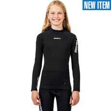 Gul Junior Langarm-Rashguard  - Schwarz