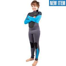 Gul Junior Response 3/2mm Backzip Wetsuit - Grey/Blue RE1322