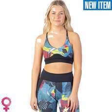 Gul Damen Luna7 Neopren-Bh-Top - Tropical/Schwarz