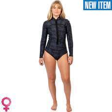 Gul Womens Luna7 Yulex 2mm Springsuit Wetsuit  - Black/ScatterPalm