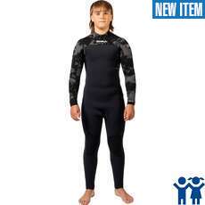 Gul Junior Flexor Yulex 5/4mm Backzip Wetsuit  - Black/Smoke