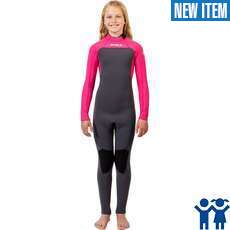 Gul Junior Flexor Yulex 5/4mm Backzip Wetsuit  - Grey/Pink