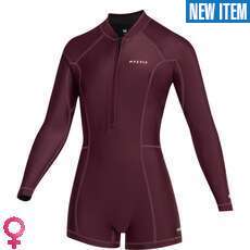 Mystic Damen Lunar 2/2Mm Springsuit Mit Frontreißverschluss - Oxblood Red 260070