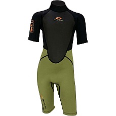 Sola Junior Storm 3/2Mm Shorty Neoprenanzug - Schwarz Khaki