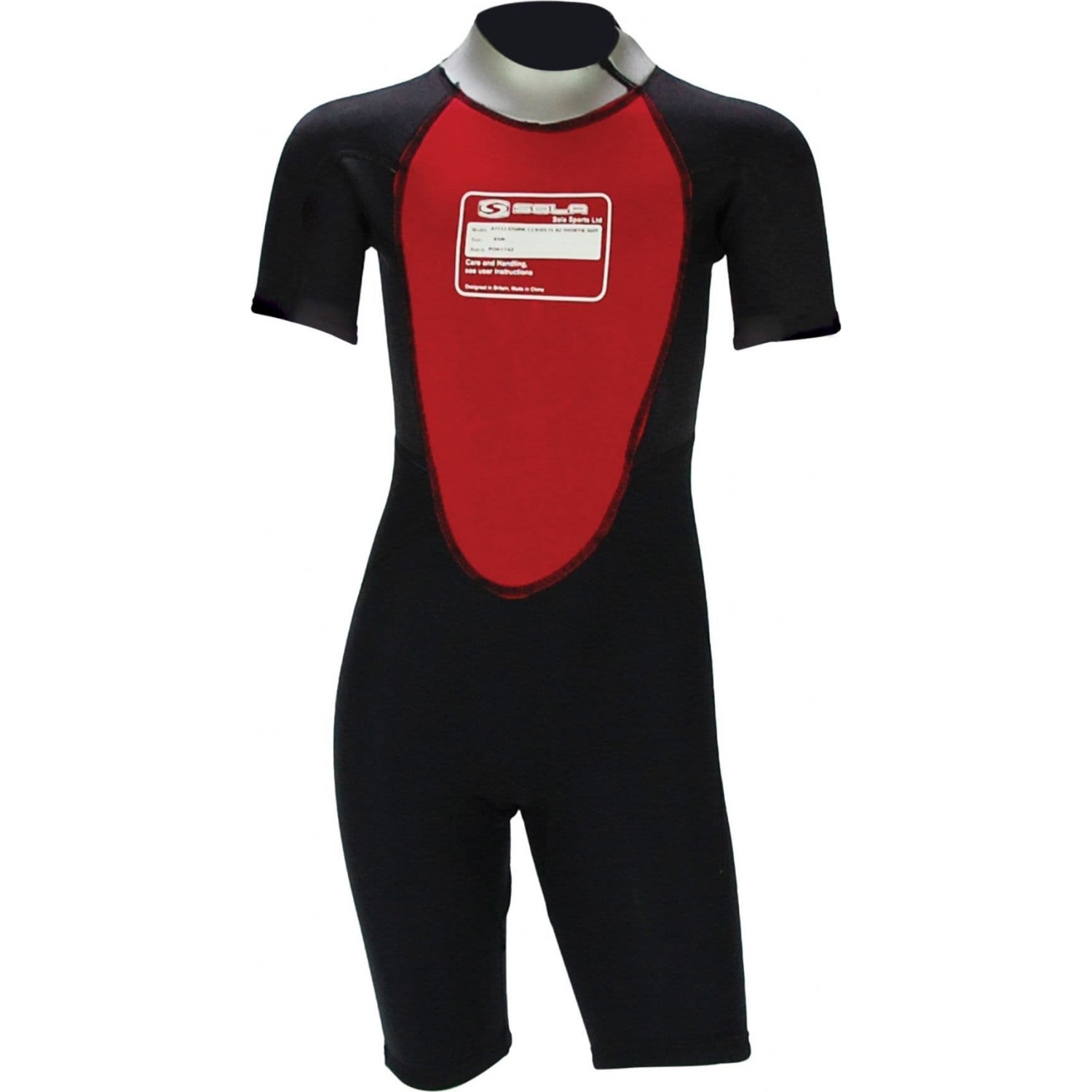 Sola Junior Storm 3/2Mm Shorty Neoprenanzug - Rot Blau A1723