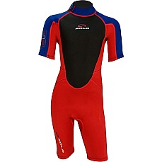 Sola Junior Storm 3/2Mm Shorty Neoprenanzug - Rot Blau