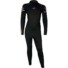 Sola Kids Fire 5/4Mm Neoprenanzug Mit Rückenreißverschluss - Schwarz A1508