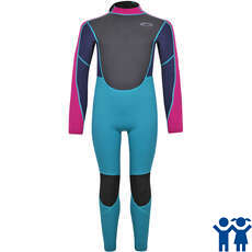 Typhoon Storm3 Girls 3/2mm Wetsuit - Aqua/Fuschia 250927