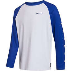 Mystic Bolt Longsleeve Rash Vest  – Weiß/blau 240157