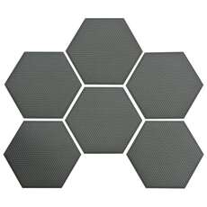 Seadek Hex Pads - 150Mm Rutschfeste Selbstklebende Hex Pads 3Mm - Dunkelgrau [6Er Pack]