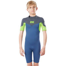 Rip Curl Junior Dawn Patrol 3/2mm Shorty Wetsuit 2023 - Blue Grey WSP8BJ