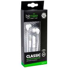 Bitmore Classic En Los Auriculares Y Micrófono - Anti Maraña - Blanco