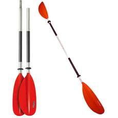 Bravo 2 Piezas Kayak Paddle - Rojo - 220Cm [Cada]