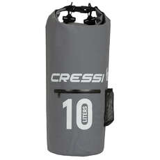 Cressi Dry Bag Rucksack Mit Reißverschlusstasche - 10L - Grau