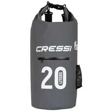 Cressi Dry Bag Rucksack Mit Reißverschlusstasche - 20L - Grau