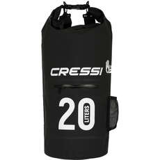 Cressi Dry Bag Rucksack Mit Reißverschlusstasche - 20L - Schwarz