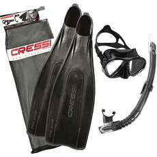 Cressi Pro Star Mask Schnorchel & Set - Schwarz