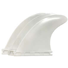 Nozioni Di Base Futures Compatibili F4 Nylon Fins - Set Di 3 - Bianco