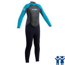Gul Junior G-Force 3Mm Steamer Wetsuit - Schwarz / Blau-Nebel