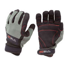 Guantes De Vela Gul Summer Full Finger - Negro / Gris Oscuro