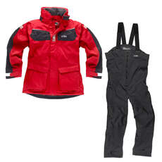 Gill Coast Sailing Jacket & Pantaloni Combo Kit - Red