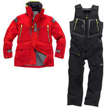 Gill Os12 Jacket & Trouser Sailing Kit Combo - Rosso / Grafite