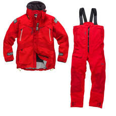 Gill Os23 Jacket & Trouser Sailing Kit Combo - Rosso / Rosso