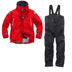 Gill Os23 Jacket & Trouser Sailing Kit Combo - Rosso / Grafite