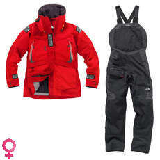 Gill Womens Os2 Sailing Kit Combo - Rosso / Grafite