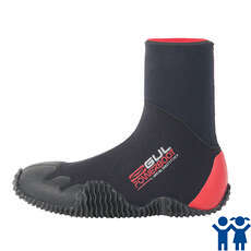 Gul Junior Power Stiefel - 5Mm Füßling - Schwarz / Rot