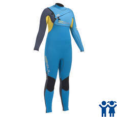 Gul Junior RESPONSE CZ 5/3mm Blind stitch Steamer Wetsuit 2014 - Cyan / Yellow